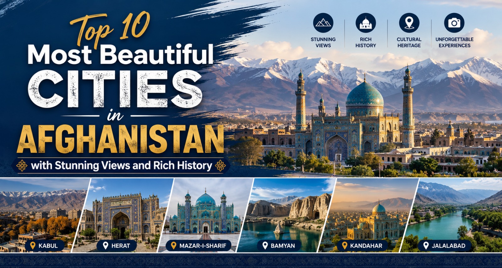 Top 10 Most Beautiful Cities in Afghanistan with Stunning Views and Rich History